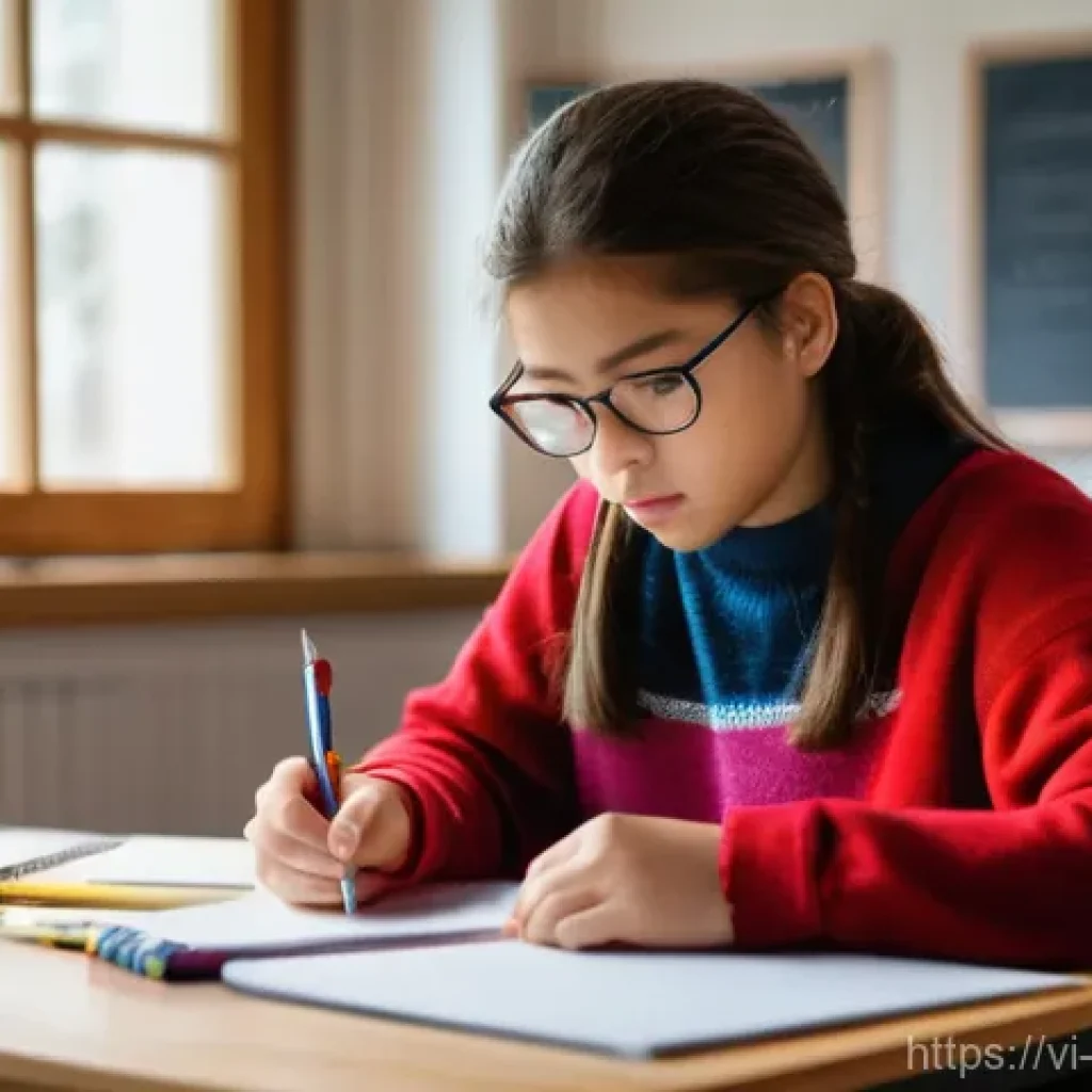 백지 학습법과 학습 동기 부여의 중요성 - **Prompt:** "A young adult (18-22 years old) student, dressed in a comfortable yet modest sweater an...