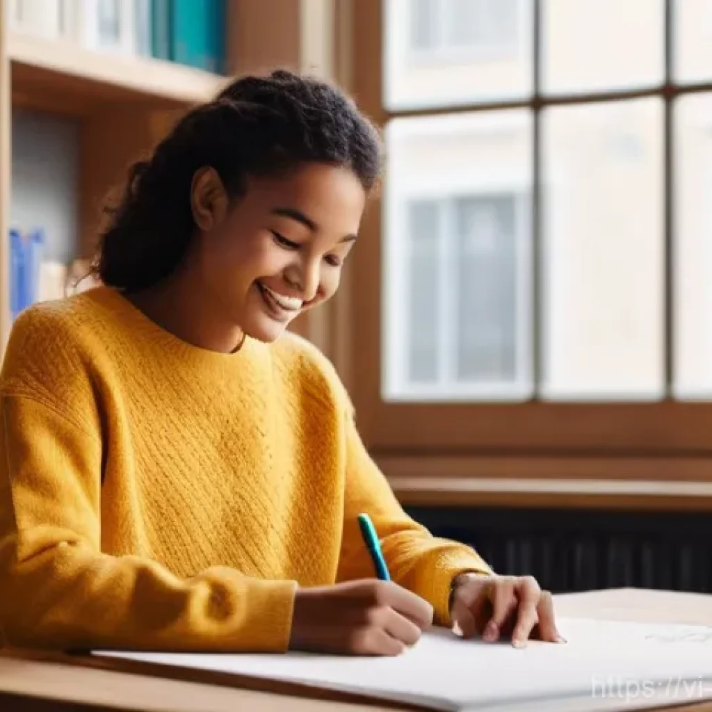 백지 학습법과 학습 경험의 중요성 - **Prompt:** A young, diverse student, wearing a comfortable, modest sweater and jeans, sits at a cle...